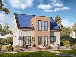 Fertighaus Home 10 von allkauf haus, Satteldach-Klassiker Außenansicht 2