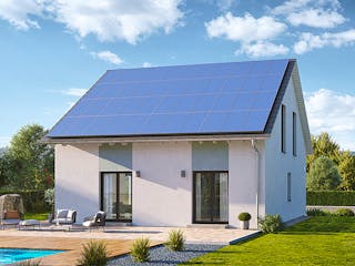 Fertighaus Home 11 von allkauf haus, Satteldach-Klassiker Außenansicht 2