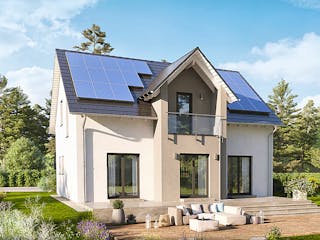 Fertighaus Home 12 von allkauf haus, Satteldach-Klassiker Außenansicht 2