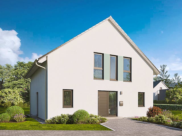 Fertighaus Home 14 von allkauf haus, Satteldach-Klassiker Außenansicht 1