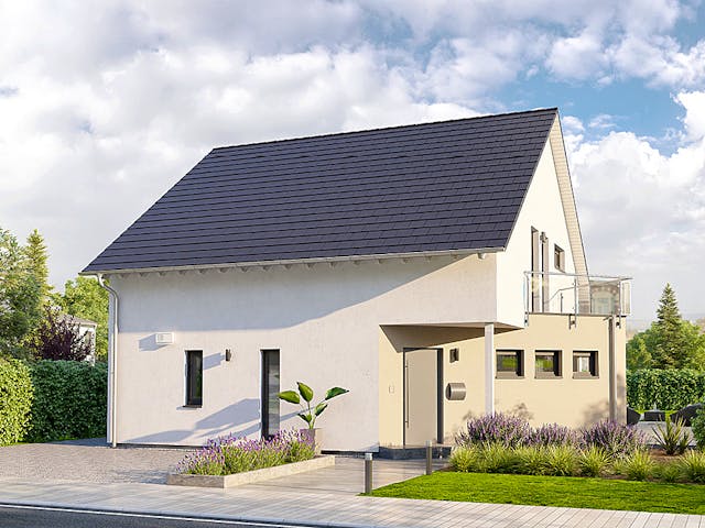 Fertighaus Home 15 von allkauf haus, Satteldach-Klassiker Außenansicht 2