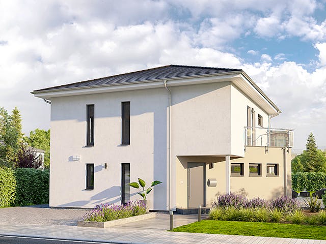 Fertighaus Home 15 von allkauf haus, Satteldach-Klassiker Außenansicht 3