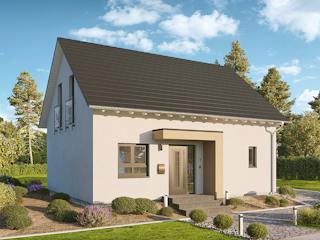 Fertighaus Home 4 von allkauf haus, Satteldach-Klassiker Außenansicht 2