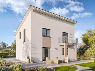 Fertighaus Home 6 von allkauf haus, Satteldach-Klassiker Außenansicht 4