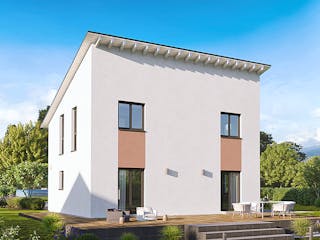 Fertighaus Home 7 von allkauf haus, Satteldach-Klassiker Außenansicht 4