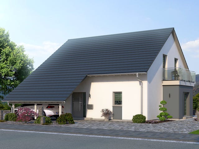 Schleppdach als Carport