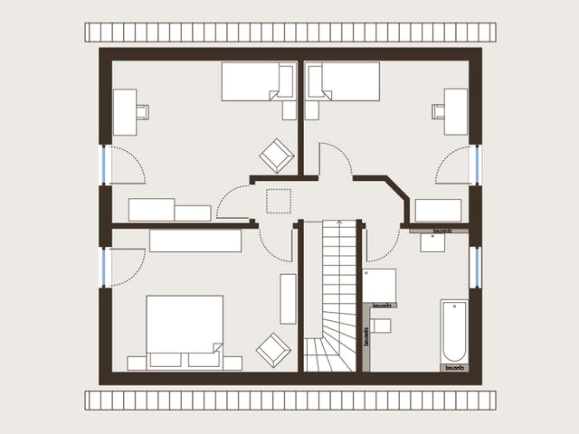 Fertighaus Life 7 von allkauf haus, Satteldach-Klassiker Grundriss 2