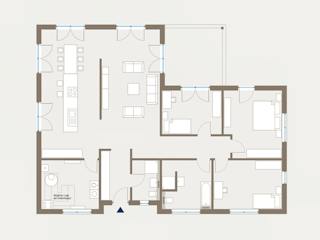 Fertighaus Lifetime 7 von allkauf haus, Bungalow Grundriss 1
