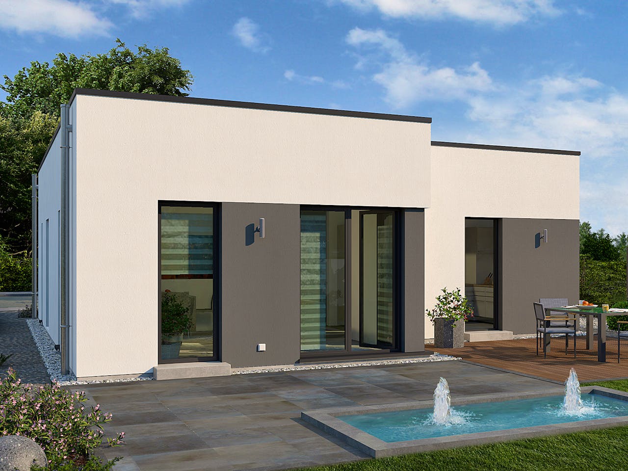 Fertighaus Lifetime 1 - FD von allkauf haus, Bungalow Außenansicht 1