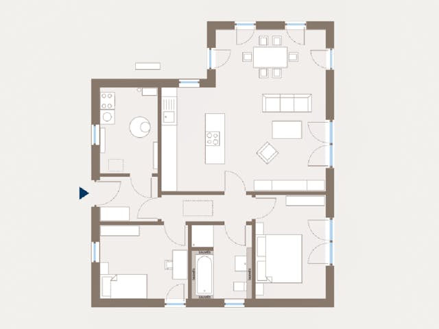 Fertighaus Lifetime 1 - FD von allkauf haus, Bungalow Grundriss 1 Fertighaus Lifetime 1 - FD von allkauf haus, Bungalow Grundriss 1