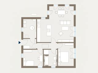 Fertighaus Lifetime 1 - WD von allkauf haus, Bungalow Grundriss 1