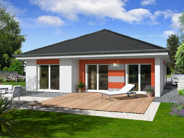 Fertighaus Lifetime 2 von allkauf haus, Bungalow Außenansicht 2