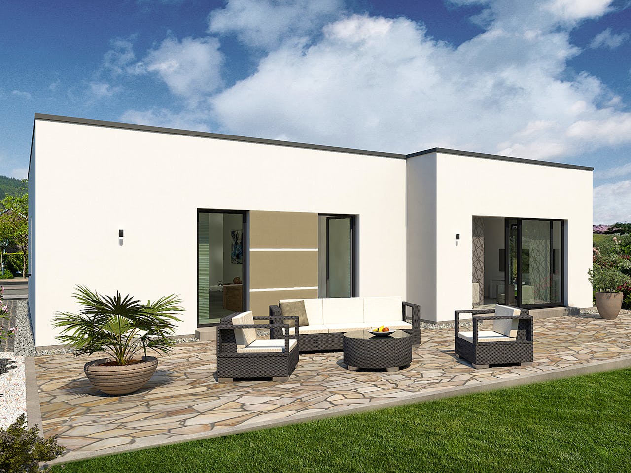 Fertighaus Lifetime 4 - FD von allkauf haus, Bungalow Außenansicht 1