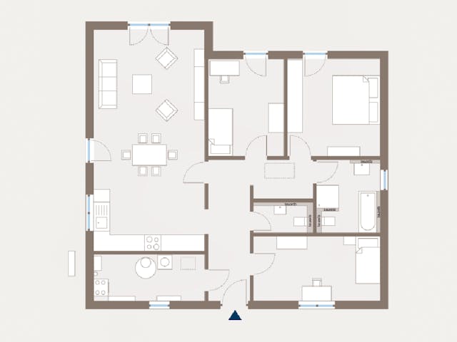 Fertighaus Lifetime 4 - WD von allkauf haus, Bungalow Grundriss 1 Fertighaus Lifetime 4 - WD von allkauf haus, Bungalow Grundriss 1