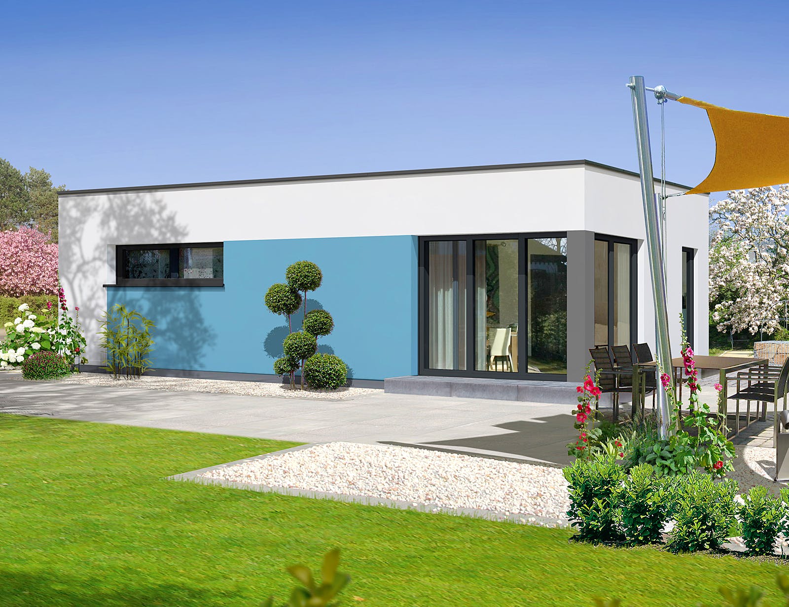 Fertighaus Lifetime 6 von allkauf haus, Bungalow Außenansicht 2