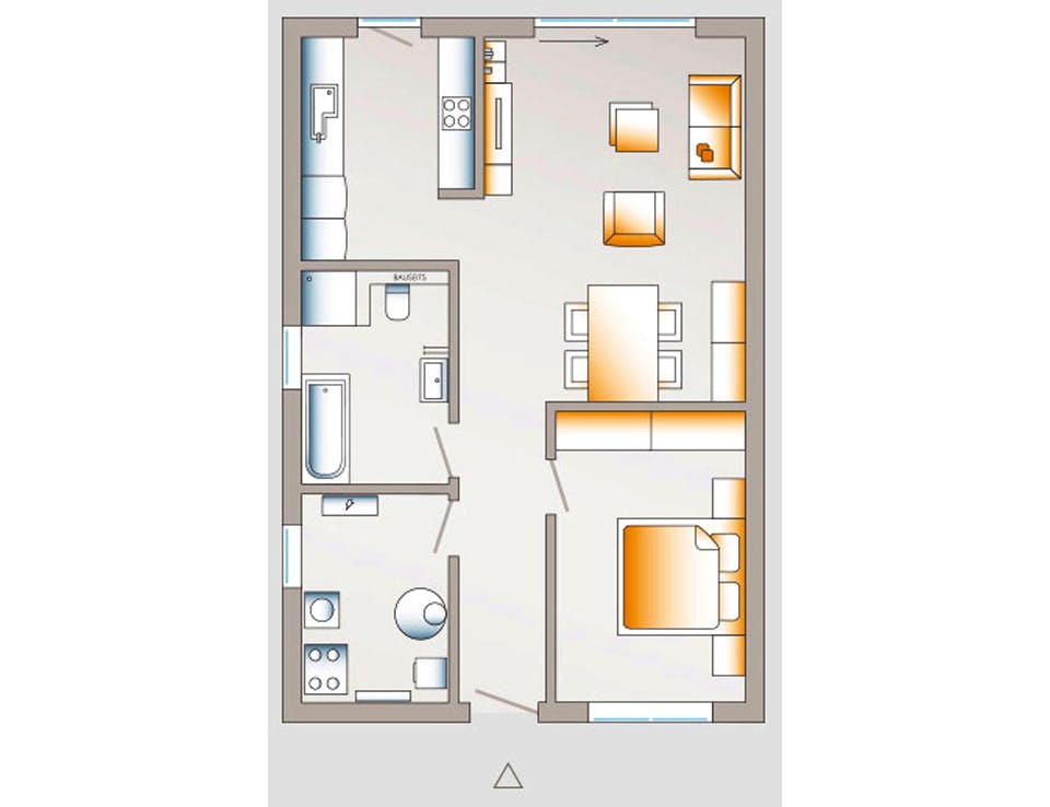 Fertighaus Lifetime 6 von allkauf haus, Bungalow Grundriss 1