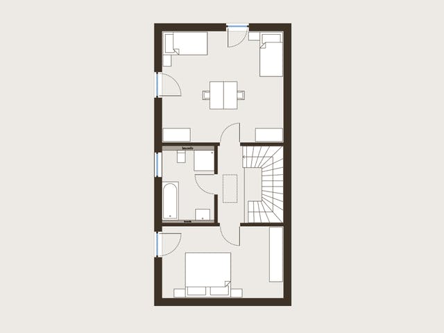 Fertighaus Newline 7 von allkauf haus, Satteldach-Klassiker Grundriss 2