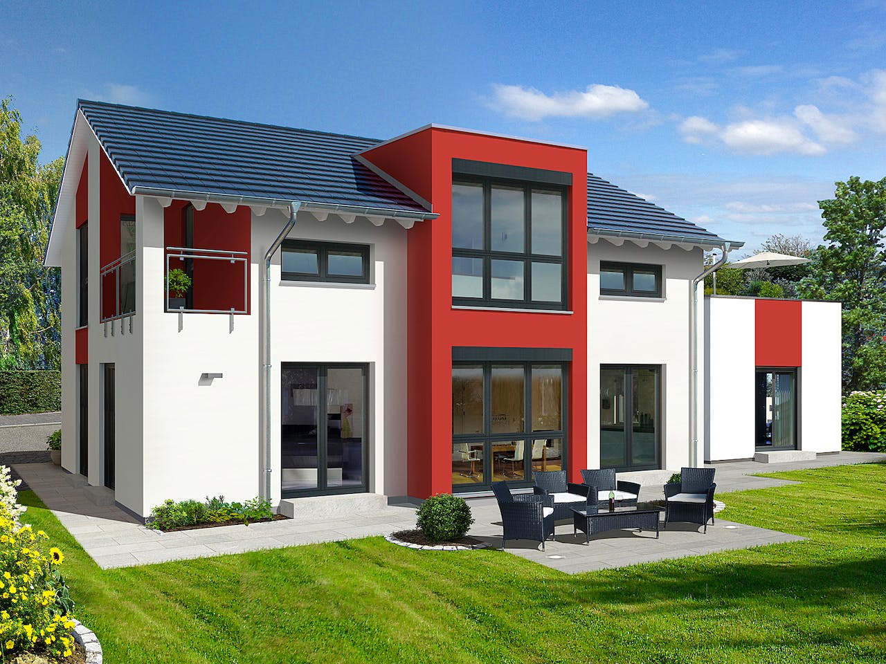 Einfamilienhaus Prestige 2 V2 von allkauf haus Fertighaus.de