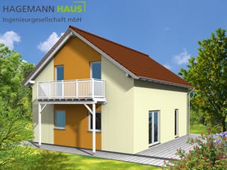 Fertighaus Alweda von Hagemann Haus Schlüsselfertig ab 175300€, Satteldach-Klassiker Außenansicht 3
