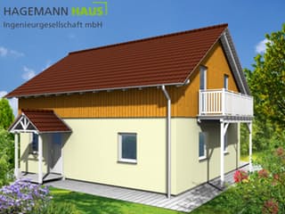 Fertighaus Alweda von Hagemann Haus Schlüsselfertig ab 175300€, Satteldach-Klassiker Außenansicht 2