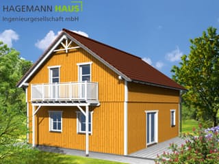 Fertighaus Alweda von Hagemann Haus Schlüsselfertig ab 175300€, Satteldach-Klassiker Außenansicht 1