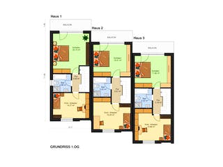 Fertighaus Am Hang 200 - Reihenendhaus mit Tiefgarage von Klaus Kowalski Immobilien Schlüsselfertig ab 210385€, Grundriss 2