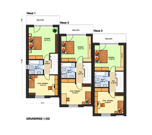 Am Hang 200 - (Reihenmittelhaus mit Tiefgarage) floor_plans 1