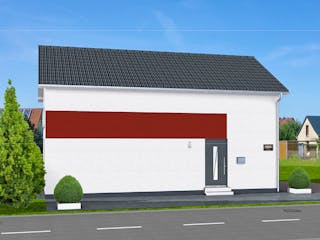 Massivhaus Classic 120s von AMB Massivhaus, Satteldach-Klassiker Außenansicht 2