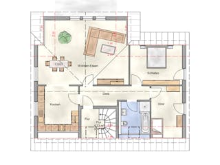 Massivhaus Duo 195 von AMB Massivhaus, Satteldach-Klassiker Grundriss 2