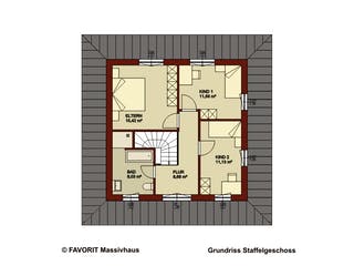 Massivhaus Ambiente 145 von FAVORIT Massivhaus Schlüsselfertig ab 384650€, Stadtvilla Grundriss 2