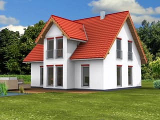 Fertighaus Ambiente 152 von Suckfüll Energiesparhaus Schlüsselfertig ab 194850€, Satteldach-Klassiker Außenansicht 2