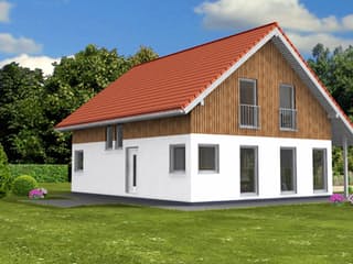 Fertighaus Ambiente 160 von Suckfüll Energiesparhaus Schlüsselfertig ab 207750€, Satteldach-Klassiker Außenansicht 1