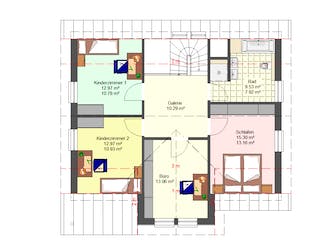 Fertighaus Ambiente 160 von Suckfüll Energiesparhaus Schlüsselfertig ab 207750€, Satteldach-Klassiker Grundriss 1