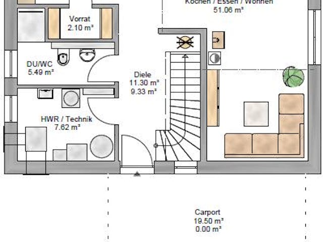 Fertighaus Ambiente 150 von Suckfüll Energiesparhaus Schlüsselfertig ab 412763€, Satteldach-Klassiker Grundriss 1