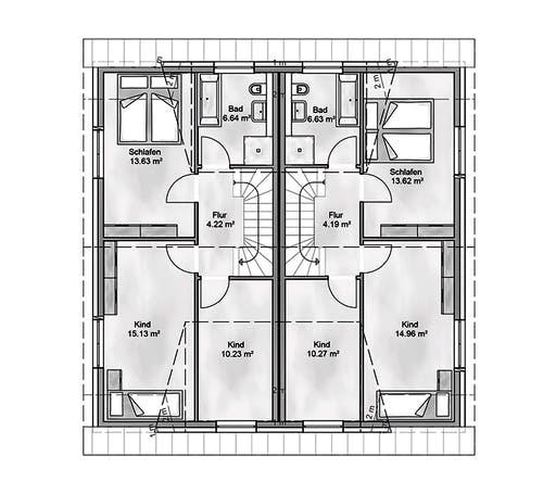 Massivhaus Amiticia von AUREA Massivhaus, Satteldach-Klassiker Grundriss 2