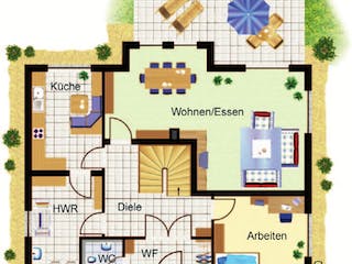 Massivhaus Ancona von VARIANT-HAUS Bausatzhaus ab 50654€, Satteldach-Klassiker Grundriss 1