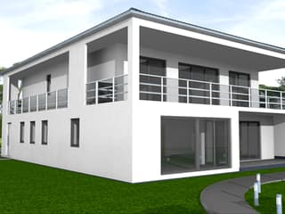 Fertighaus Annabell 318 von Klaus Kowalski Immobilien, Stadtvilla Außenansicht 2