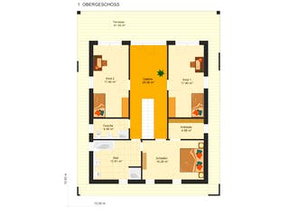 Fertighaus Annabell 318 von Klaus Kowalski Immobilien, Stadtvilla Grundriss 1
