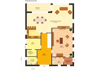 Fertighaus Annabell 318 von Klaus Kowalski Immobilien, Stadtvilla Grundriss 2