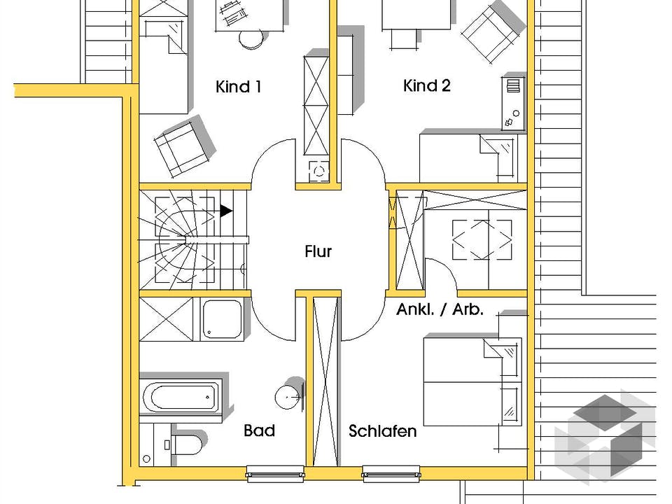 Anneke (KfW-Effizienzhaus 40) von Dammann-Haus Grundriss