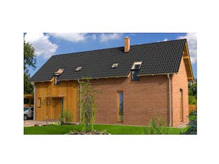 Massivhaus Apollo 127 von CMF Creativ Massiv Flexibel HAUSBAU Schlüsselfertig ab 178540€, Satteldach-Klassiker Außenansicht 1