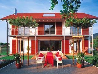 Fertighaus Architektenhaus 771.795 von Beilharz Schlüsselfertig ab 300000€, Satteldach-Klassiker Außenansicht 1