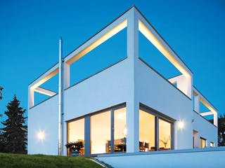 Fertighaus Architektenhaus 772.032 von Beilharz Schlüsselfertig ab 300000€, Cubushaus Außenansicht 2