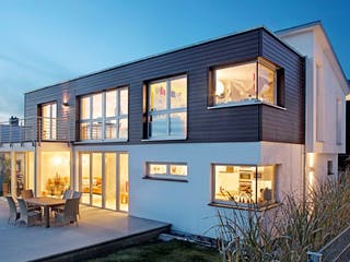 Fertighaus Architektenhaus 772.051 von Beilharz Schlüsselfertig ab 300000€, Cubushaus Außenansicht 1