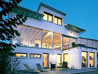 Fertighaus Architektenhaus 772.083 von Beilharz Schlüsselfertig ab 300000€, Satteldach-Klassiker Außenansicht 2