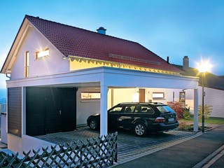 Fertighaus Architektenhaus 772.083 von Beilharz Schlüsselfertig ab 300000€, Satteldach-Klassiker Außenansicht 3