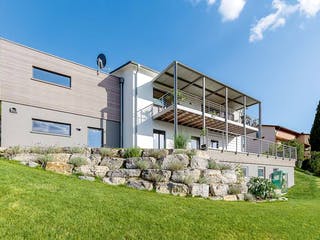 Fertighaus Architektenhaus 772.306 von Beilharz Schlüsselfertig ab 300000€, Cubushaus Außenansicht 4