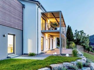 Fertighaus Architektenhaus 772.306 von Beilharz Schlüsselfertig ab 300000€, Cubushaus Außenansicht 5