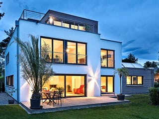 Fertighaus Architektenhaus 772.313 von Beilharz Schlüsselfertig ab 300000€, Cubushaus Außenansicht 2
