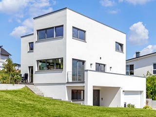 Fertighaus Architektenhaus 772.321 von Beilharz Schlüsselfertig ab 300000€, Cubushaus Außenansicht 1